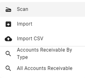 Import documents into an archive or chose a search from the list.