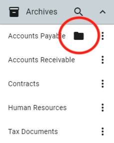 Black folder indicating child archives are present within the Accounts Payable archive.