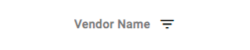 Filtered index field with the filtered icon.