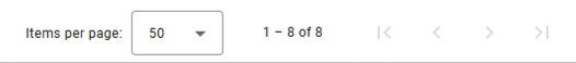 Navigate between search result pages and change the number of results per page.