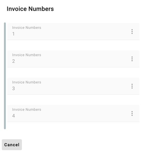 Values in a multi-value field.