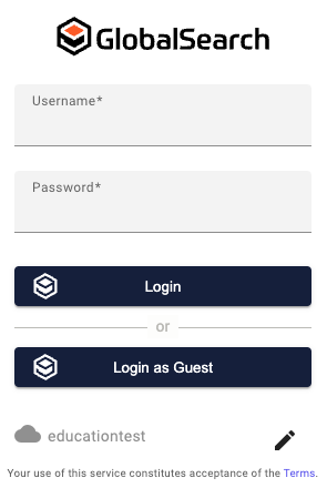 Login windows with standard login and Login as Guest options.